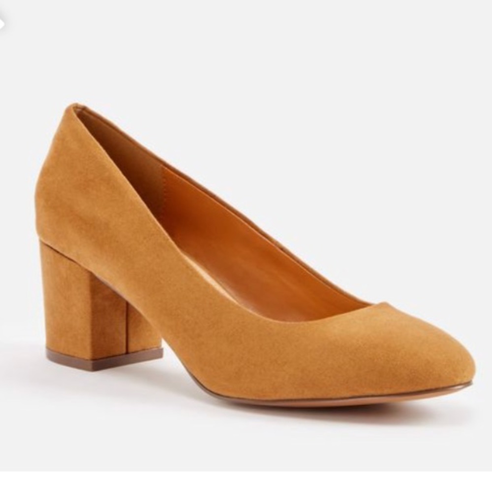 Liza Block Heel Pump-Camel Color